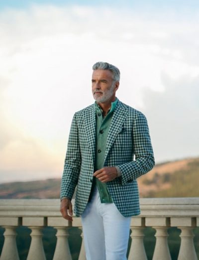 Americana verde cuadro Cesare Attolini Pri/Ver 2018