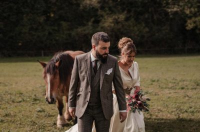 Traje 3 piezas marrón cuadro franela Exquisuits by de Juana