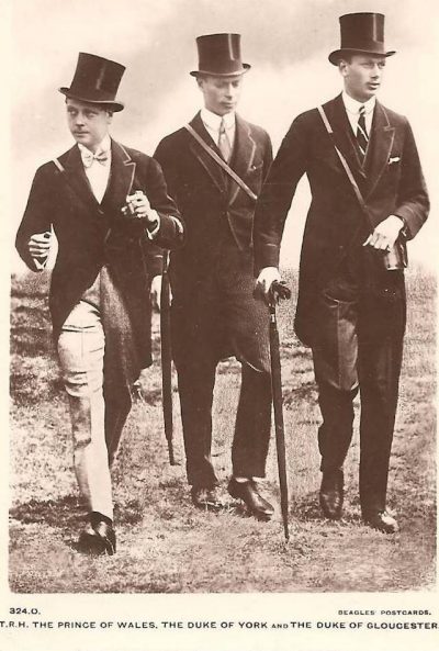 Príncipe de gales vistiendo de chaqué