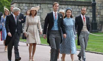 Familia de Kate Middleton vistiendo de chaqué
