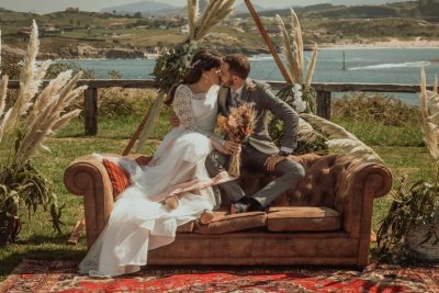 Traje 3 piezas gris medio cuadro ventana Exquisuits by de Juana